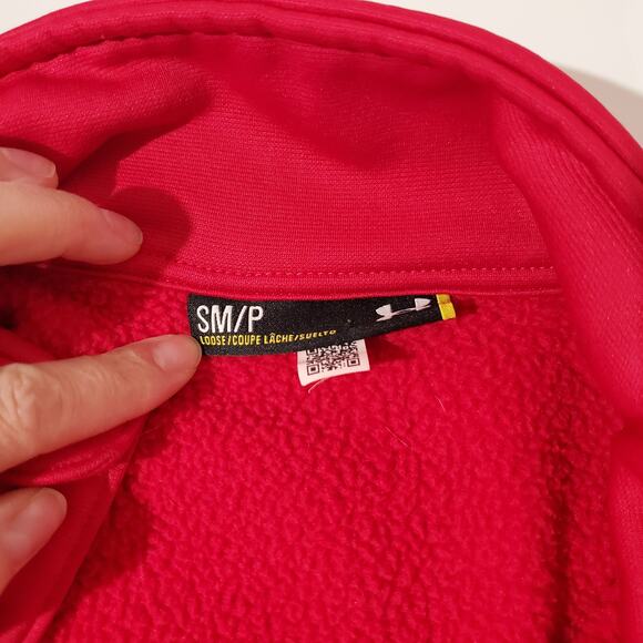 Under Armour Womens Storm 1 Hot Pink 1/4 Zip Fleece Lined Pullover Size S Active - Picture 9 of 11